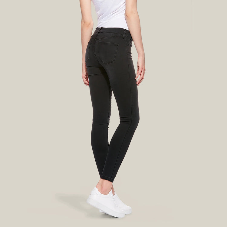 Women wearing Gris foncé Orchard Mid Rise Skinny Jeans