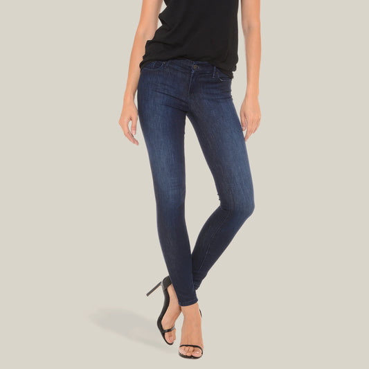 Grove Mid Rise Skinny Jeans Medium/Dark Blue Mid Rise Skinny jeans