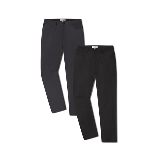 5 Pocket Travel Pants 2-Pack Black/Granite Travel pants