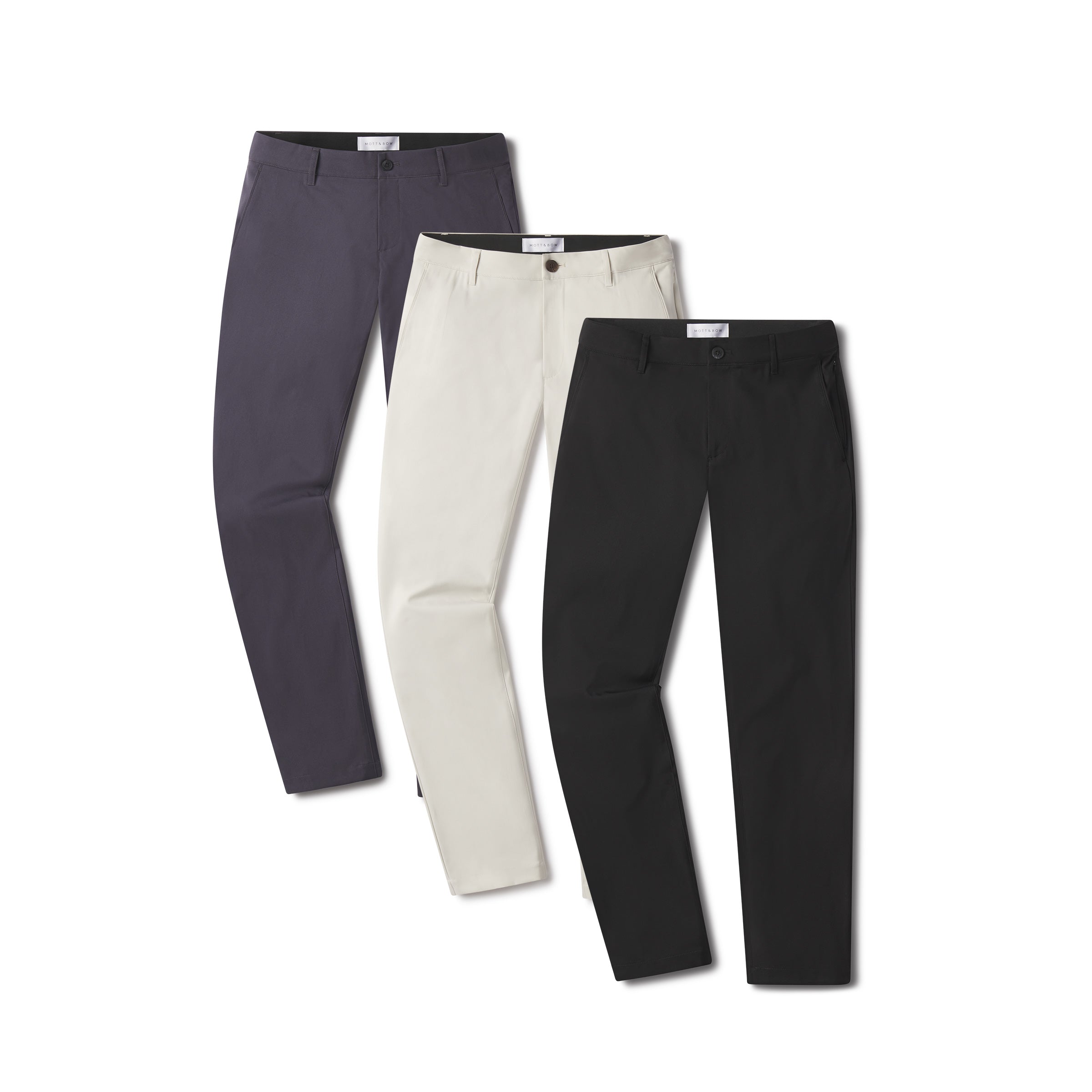 Men wearing Stone/Granite/Black 5 Pocket Travel Pants 3-Pack pants