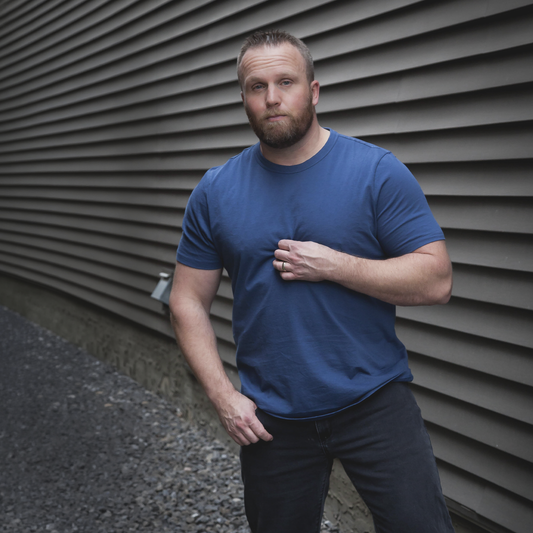 Classic Crew Driggs Tee Bleu Baltique Crew tees