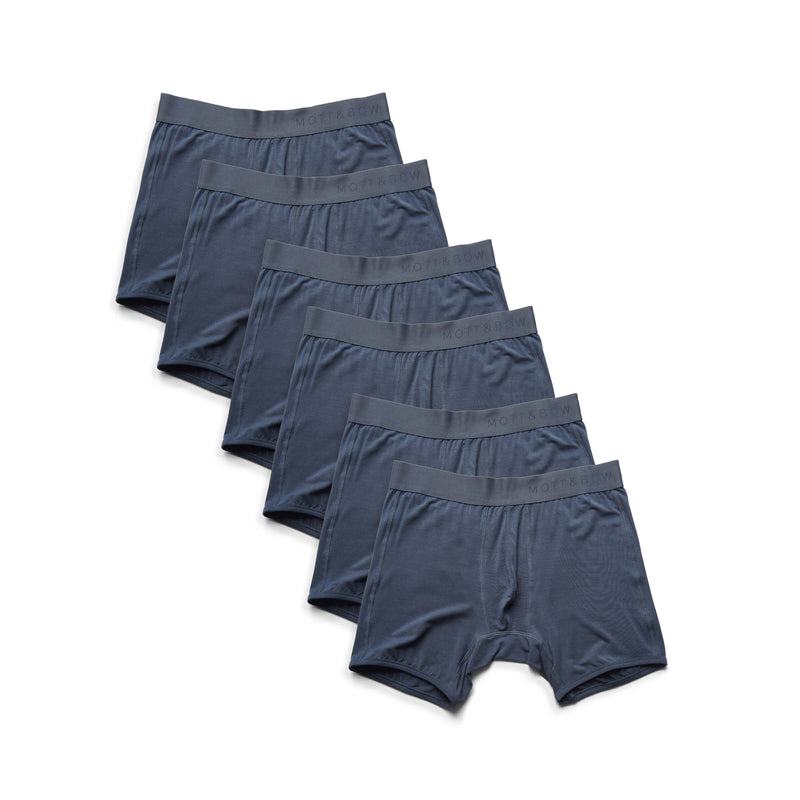 Men wearing Steel Gray Boxer Brief 6-Pack underwear