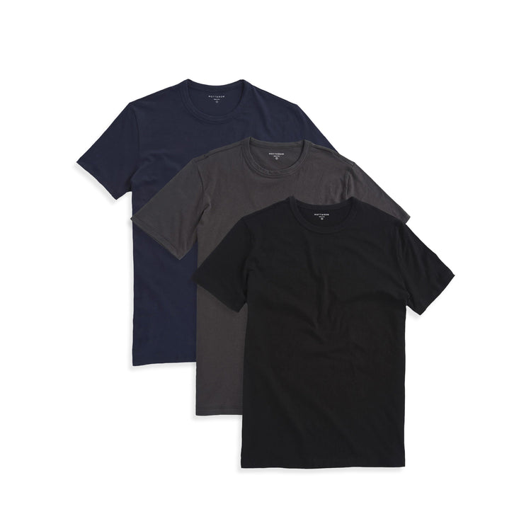 Men wearing Navy/Dark Gray/Black Classic Crew Driggs 3-Pack