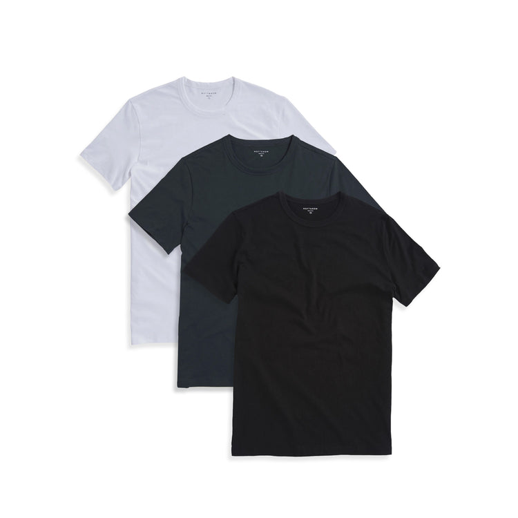  wearing Pine/Black/White Classic Crew Driggs 3-Pack