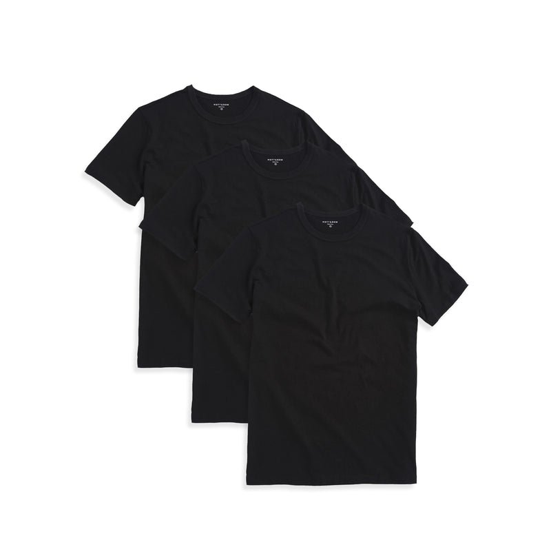 Men wearing Black Classic Crew Driggs 3-Pack tees