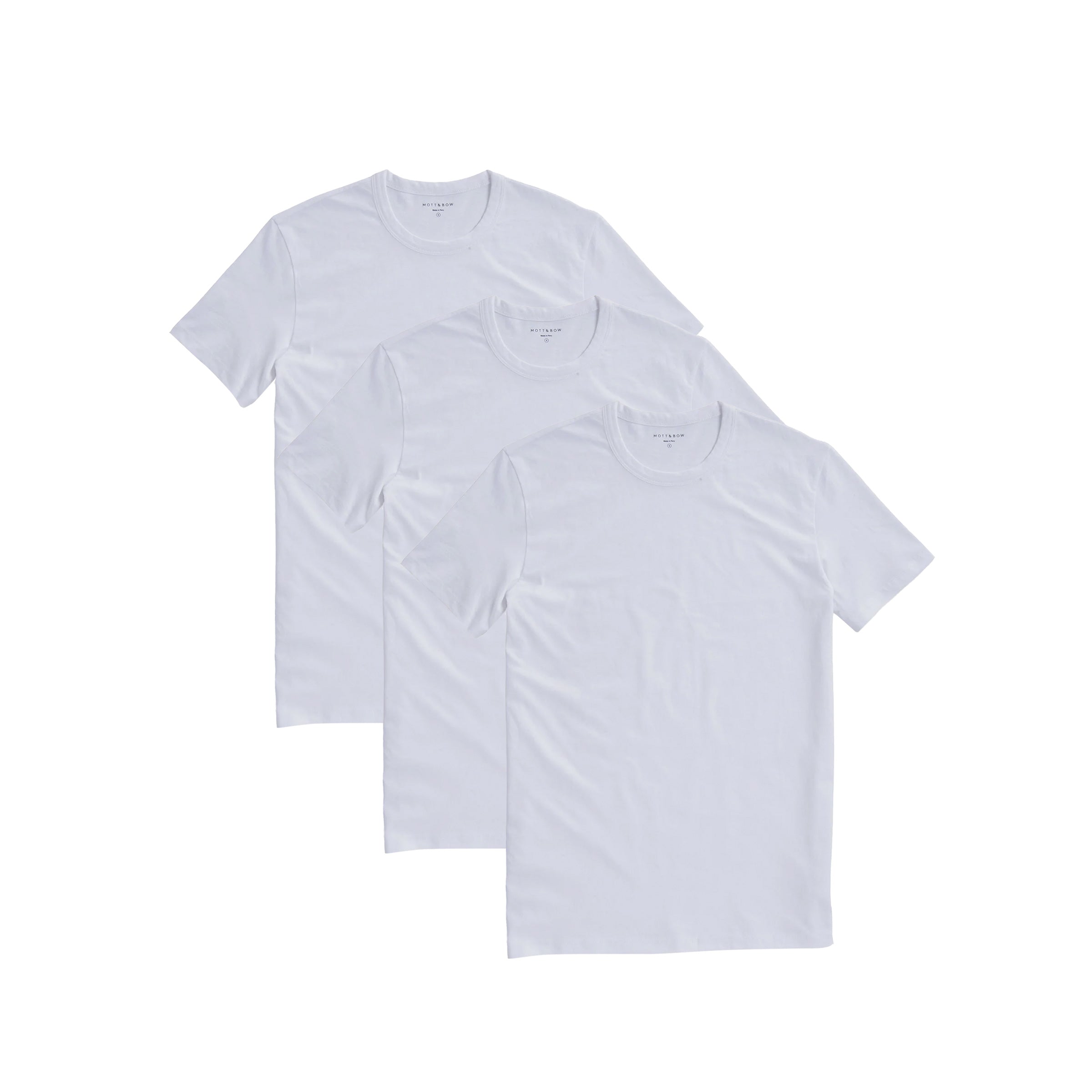 Men wearing White Classic Crew Driggs 3-Pack tees