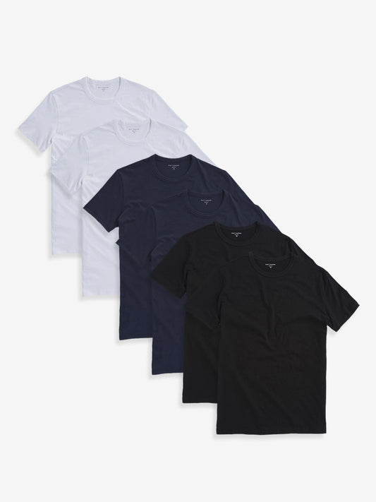 Classic Crew Driggs 6-Pack Black/Navy/White Crew tees
