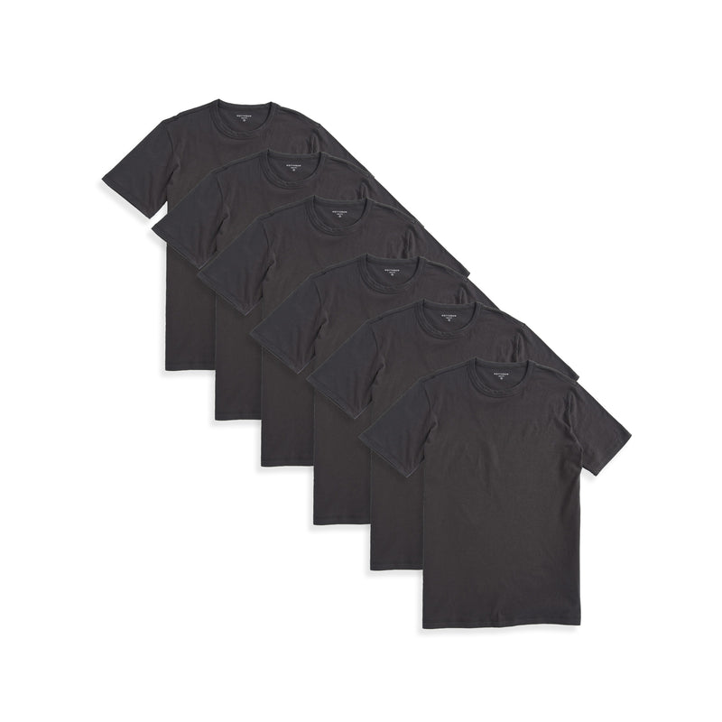  wearing Dark Gray Classic Crew Driggs 6-Pack tees