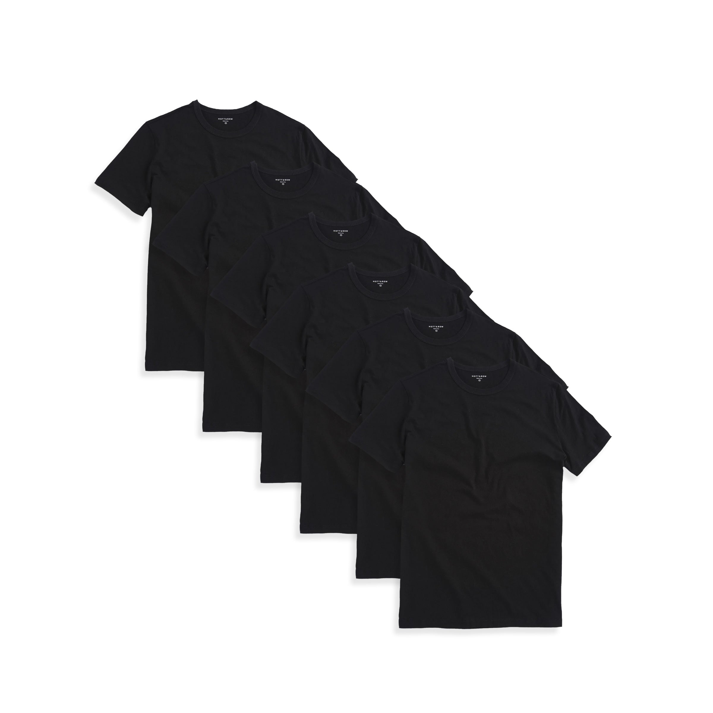 Men wearing Black Classic Crew Driggs 6-Pack tees