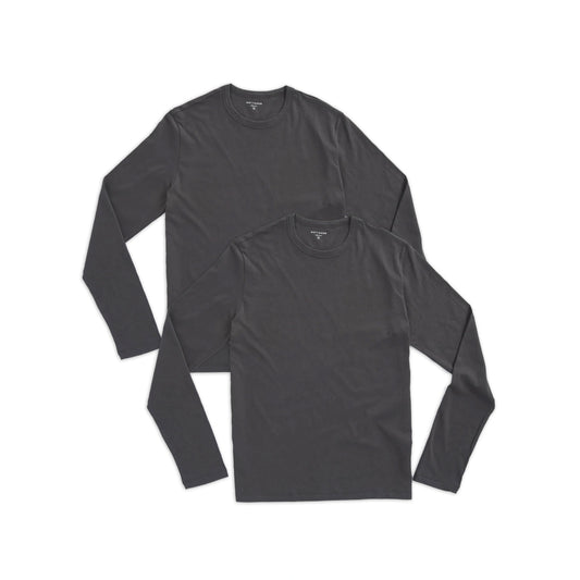 Long Sleeve Crew Tee Driggs 2-Pack Dark Gray bdl2_men_long_sleeve_tee tees