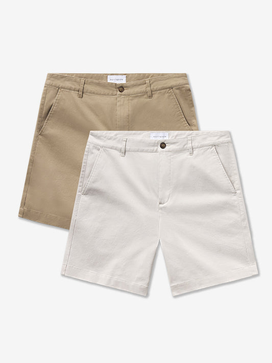 Stretch Chino Short 2-Pack Khaki/Sand Short shorts