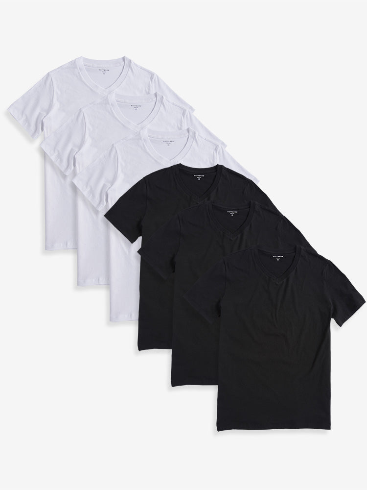 wearing Black Classic V-Neck Driggs 6-Pack Pre Order tees