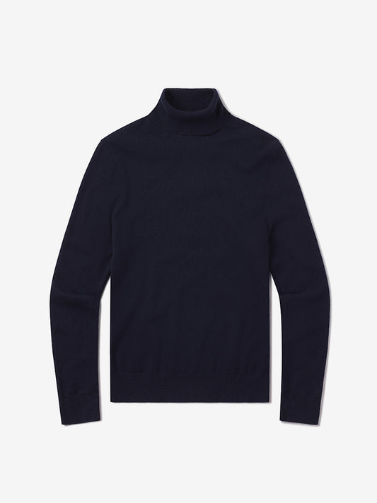 Cashmere Turtleneck Willow Sweater Navy Turtleneck sweaters