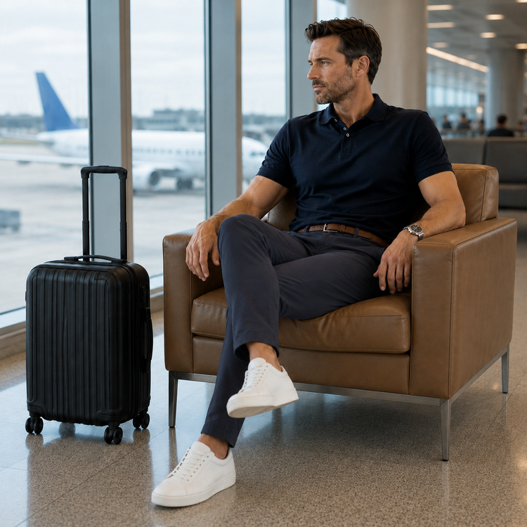 Men wearing Granite 5 Pocket Travel Pants