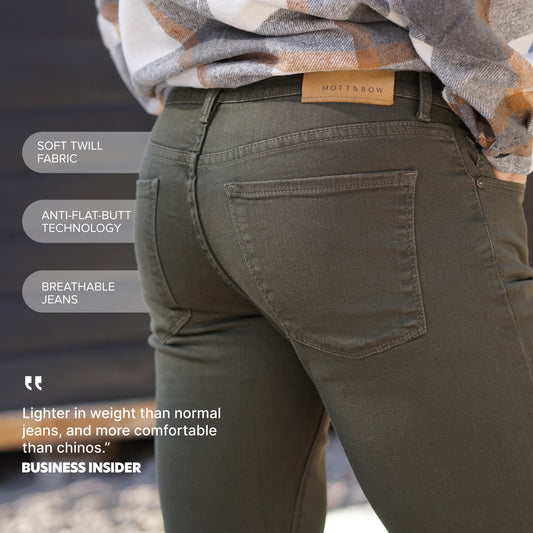 Slim Mercer Jeans Vert Mousse Slim jeans