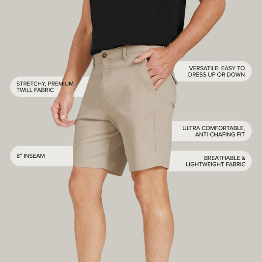 Stretch Chino Short Ecru slim-shorts shorts