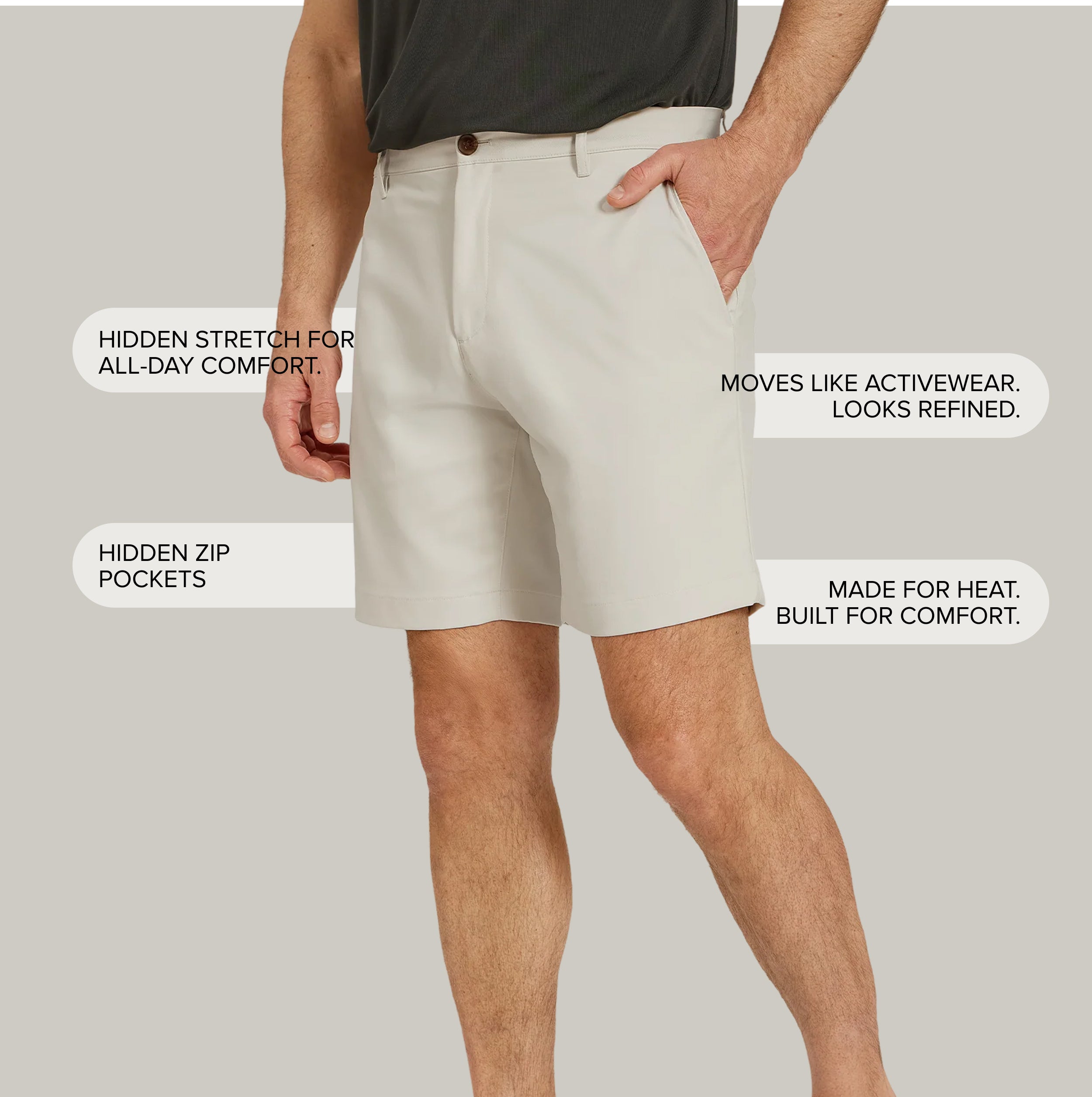 Men wearing Stone Tech Shorts