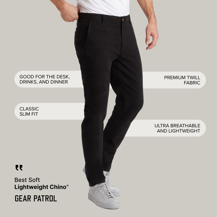 Men wearing Negro Everyday Comfort Chino Slim Pants