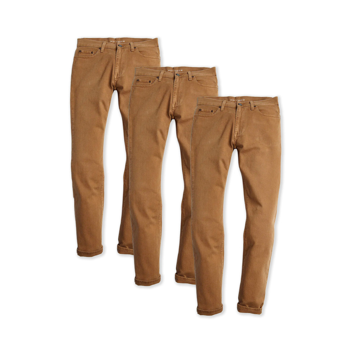  wearing Khaki Straight Mercer 3-Pack Jeans jeans