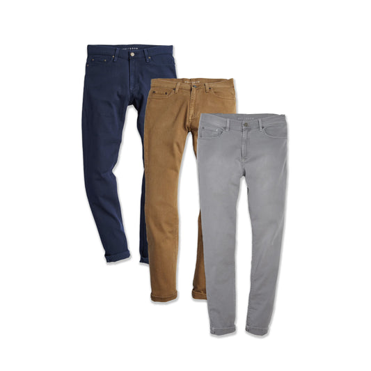 Slim Mercer Jeans 3-Pack Khaki/Blue/Light Gray Slim jeans