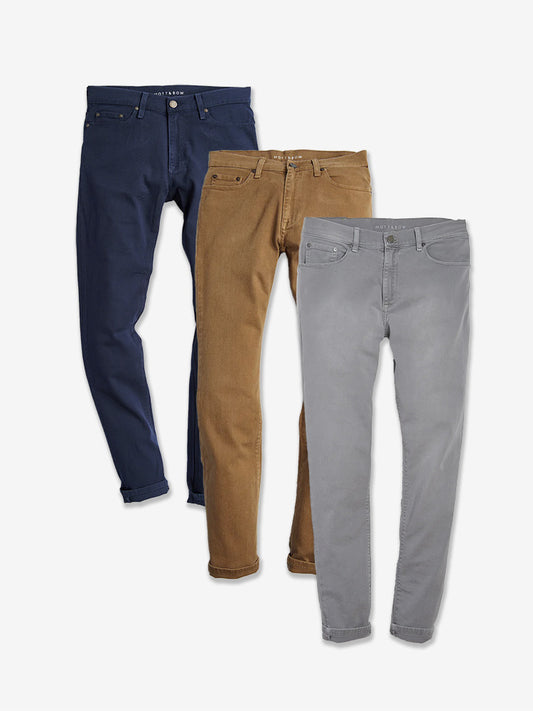 Slim Mercer Jeans 3-Pack Khaki/Blue/Light Gray Slim jeans