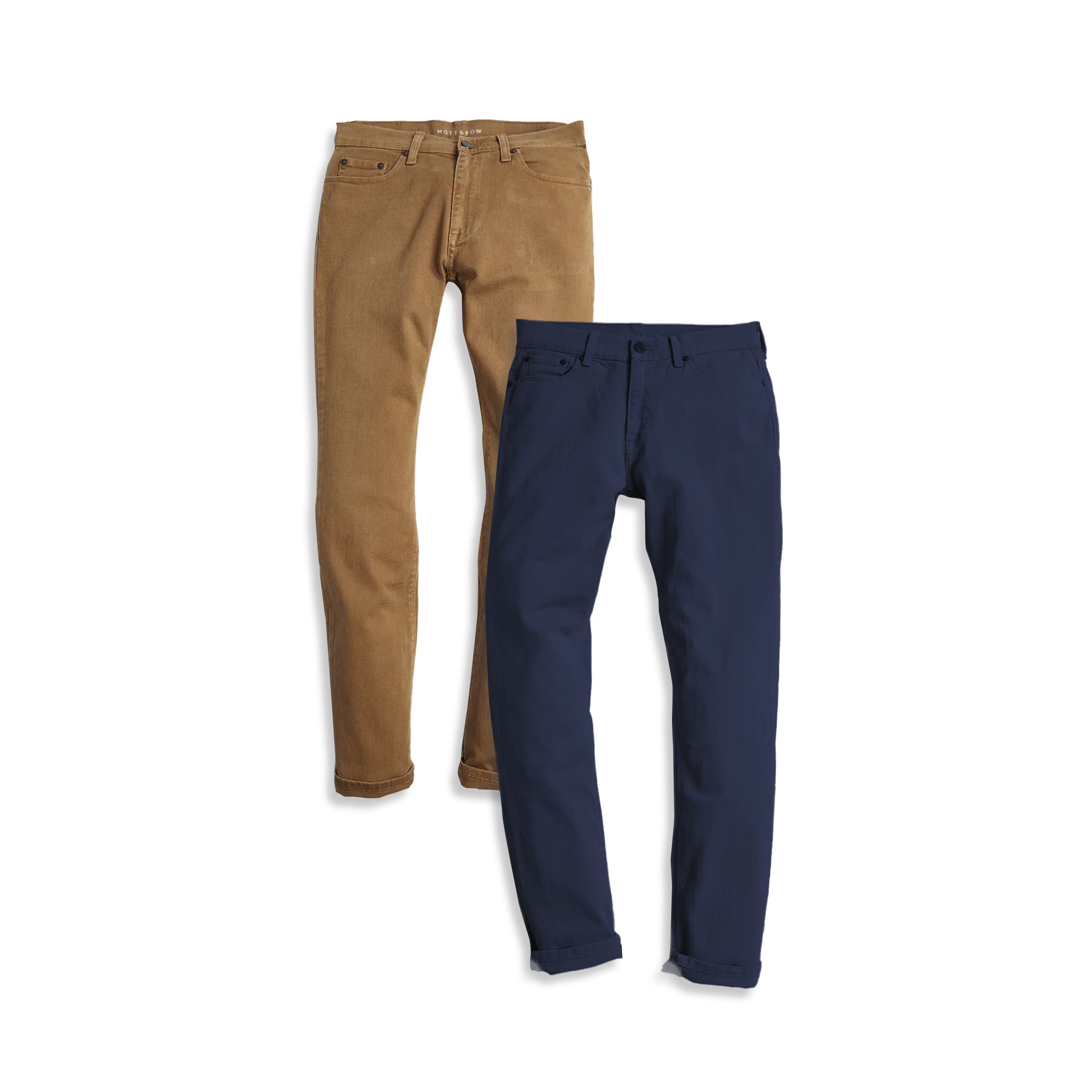 Men wearing Khaki/Blue Slim Mercer Jeans 2-Pack jeans
