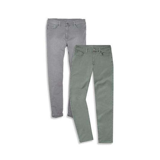Slim Mercer Jeans 2-Pack Light Gray/Sage Slim jeans