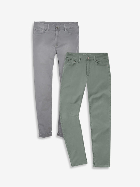 Slim Mercer Jeans 2-Pack Light Gray/Sage Slim jeans