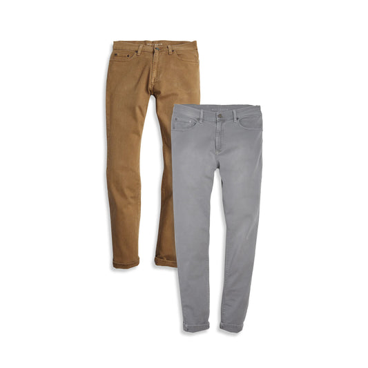 Straight Mercer Jeans 2-Pack Light Gray/Khaki Straight jeans