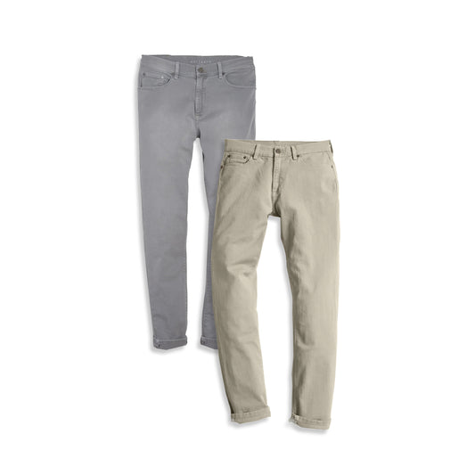Slim Mercer Jeans 2-Pack Light Gray/Light Khaki Slim jeans