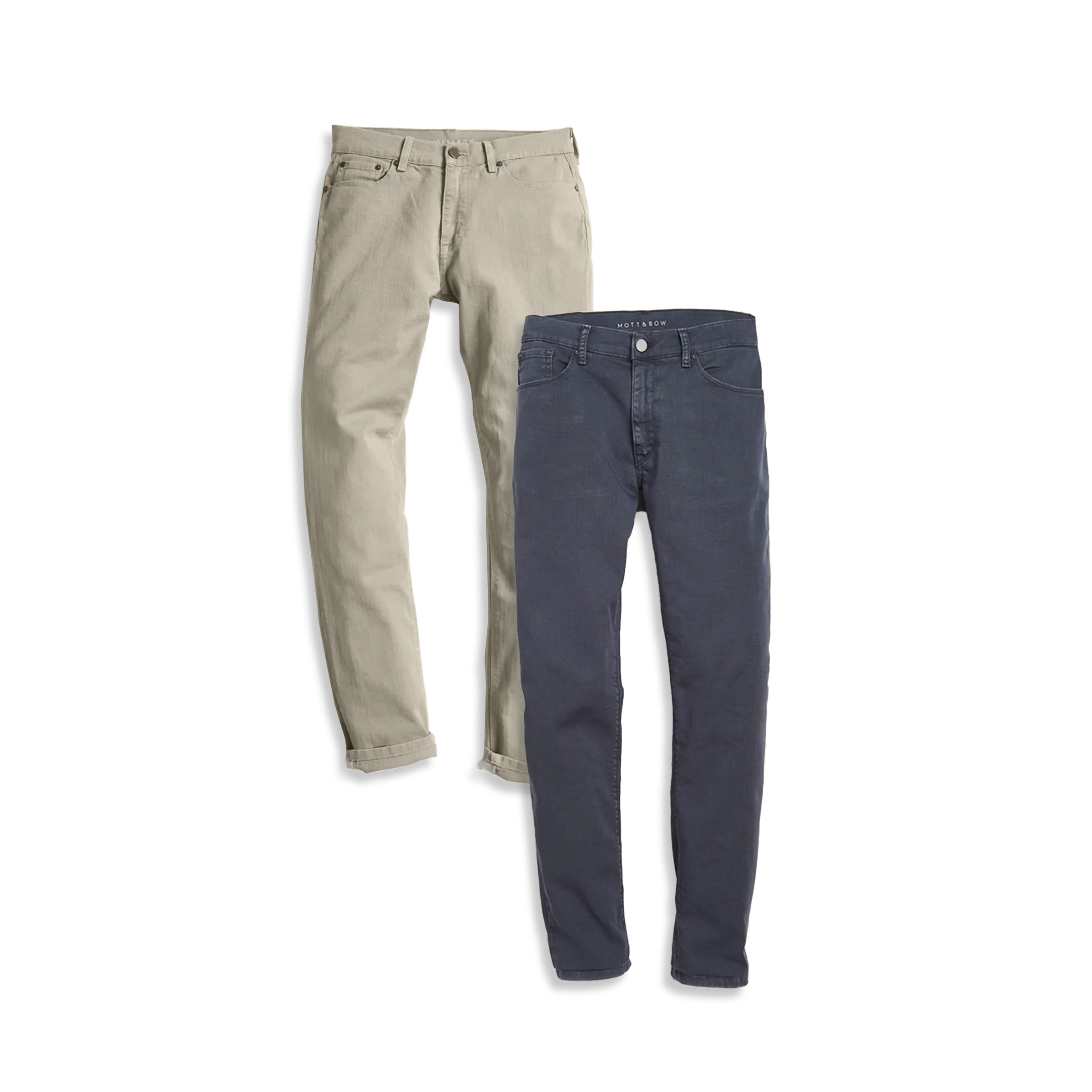 Men wearing Light Khaki/Slate Slim Mercer Jeans 2-Pack jeans