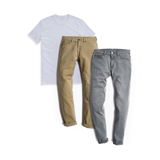 Bundle 01: 2 Jeans + 1 Driggs Tee  Straight jeans