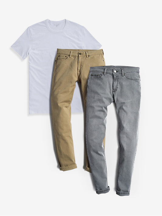 Bundle 01: 2 Jeans + 1 Driggs Tee  Straight jeans