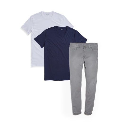 Bundle 03: 1 pair of Jeans + 2 Driggs Tees  Straight jeans