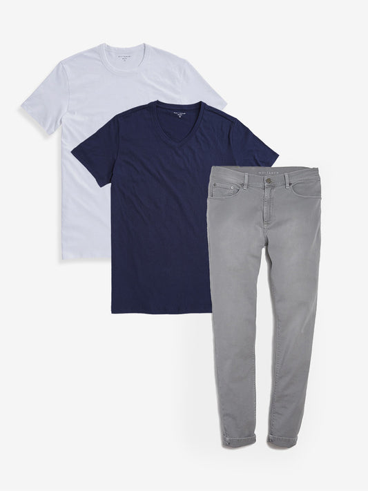 Bundle 03: 1 pair of Jeans + 2 Driggs Tees  Straight jeans