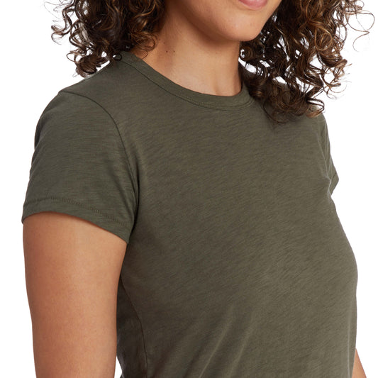Classic Crew Slub Tee Military Green Crew tees