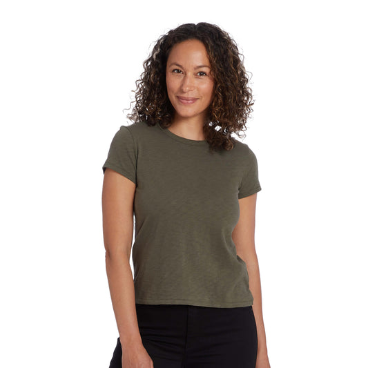 Classic Crew Slub Tee Military Green Crew tees