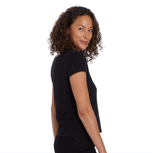 Classic Crew Slub Tee Black Crew tees