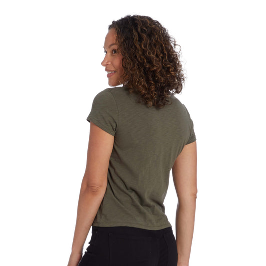 Classic Crew Slub Tee Military Green Crew tees