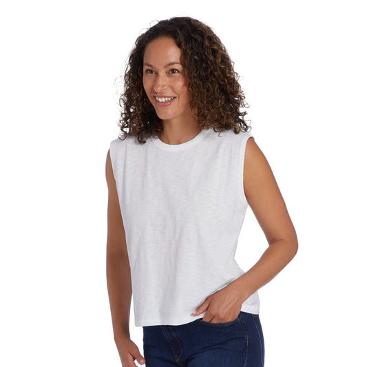 Relaxed Slub Tank Blanco Tank tees