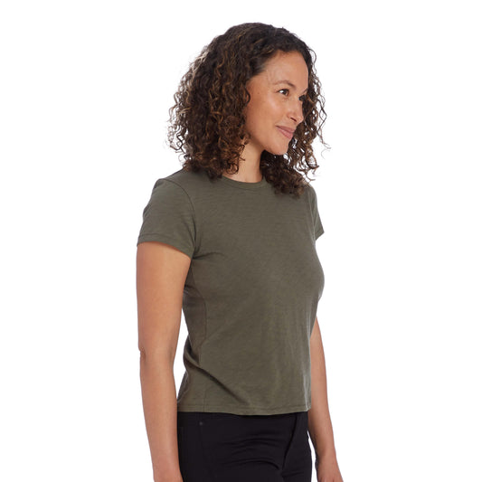 Classic Crew Slub Tee Military Green Crew tees