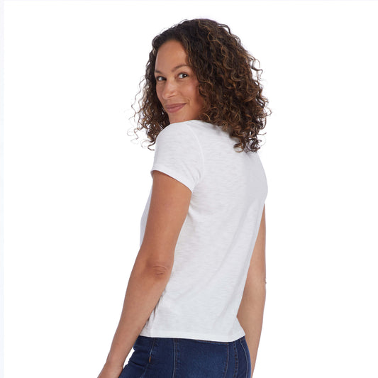 Classic Crew Slub Tee Blanco Crew tees