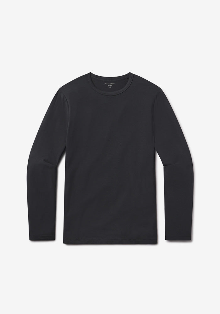 Men wearing Dark Gray Pajama Long Sleeve Crew Neck
