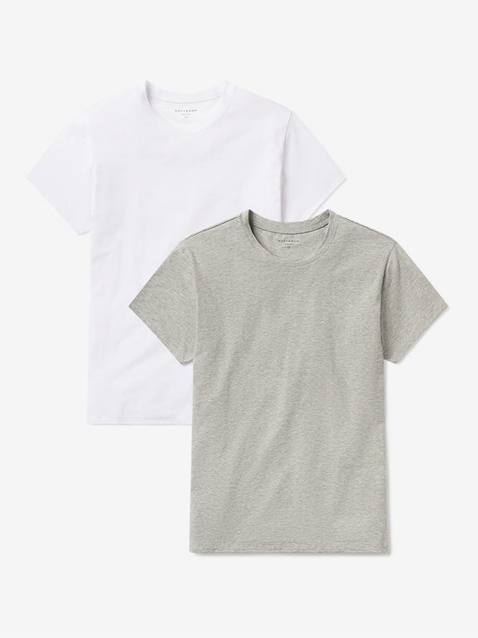 Relaxed Crew Marcy Tee 2-Pack Heather Gray/White bdl2_relaxed_marcy_crew tees