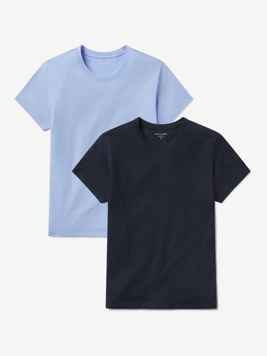 Relaxed Crew Marcy Tee 2-Pack Navy/Hydrangea bdl2_relaxed_marcy_crew tees