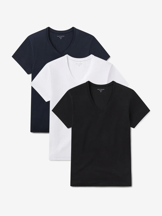 Relaxed V-Neck Marcy Tee 3-Pack White/Black/Navy bdl3_relaxed_marcy_vneck tees