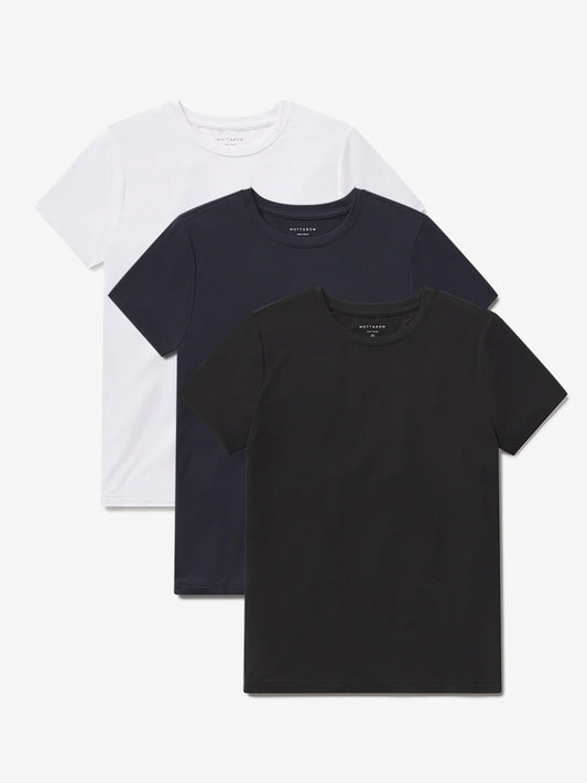 Second Skin Crew Tee 3-Pack White/Black/Navy bdl3_women_second_skin_crew tees