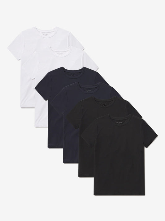 Second Skin Crew Tee 6-Pack White/Black/Navy bdl6_women_second_skin_crew tees