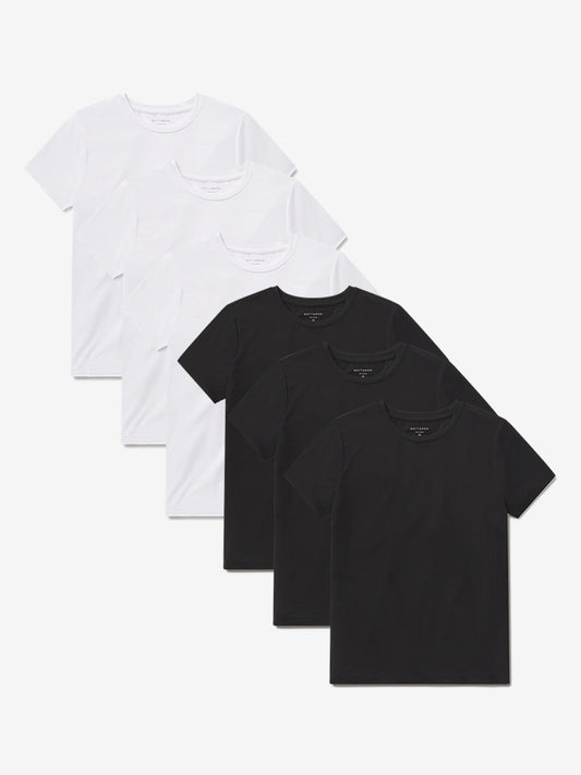 Second Skin Crew Tee 6-Pack Black/White bdl6_women_second_skin_crew tees