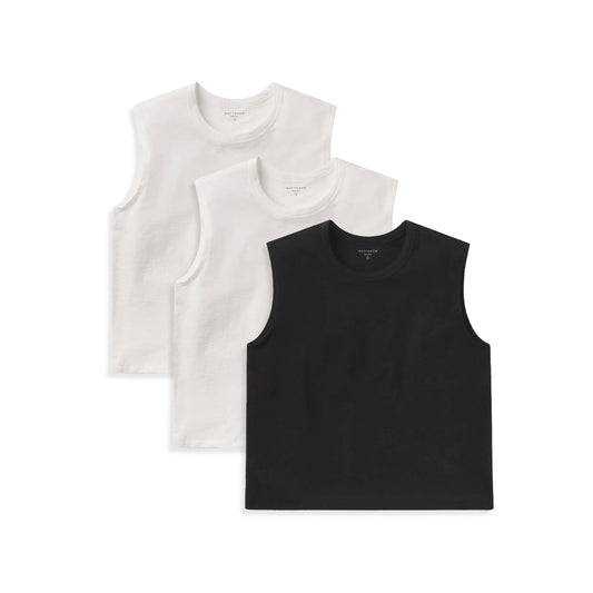Relaxed Slub Tank 3-Pack Bone/Bone/Black bdl3_women_tank_slub_tee tees